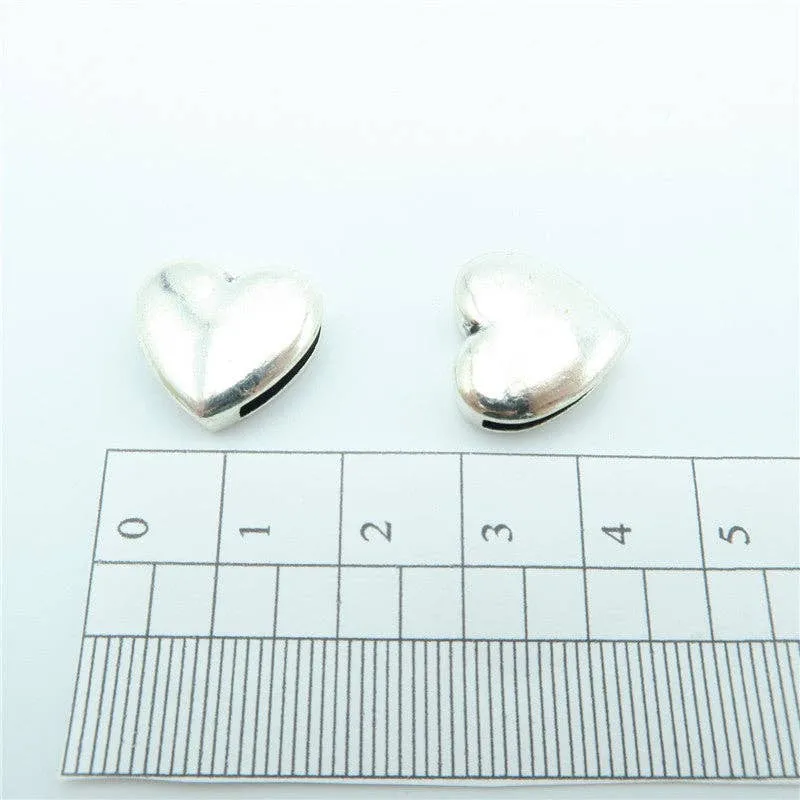 10 Pcs For 10mm flat leather,Antique Silver Love bead jewelry supplies jewelry finding D-1-10-20