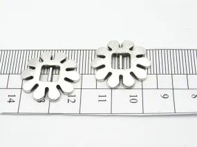 10 Pcs For 5mm flat leather,Antique Silver Flower jewelry supplies jewelry finding D-1-5-11