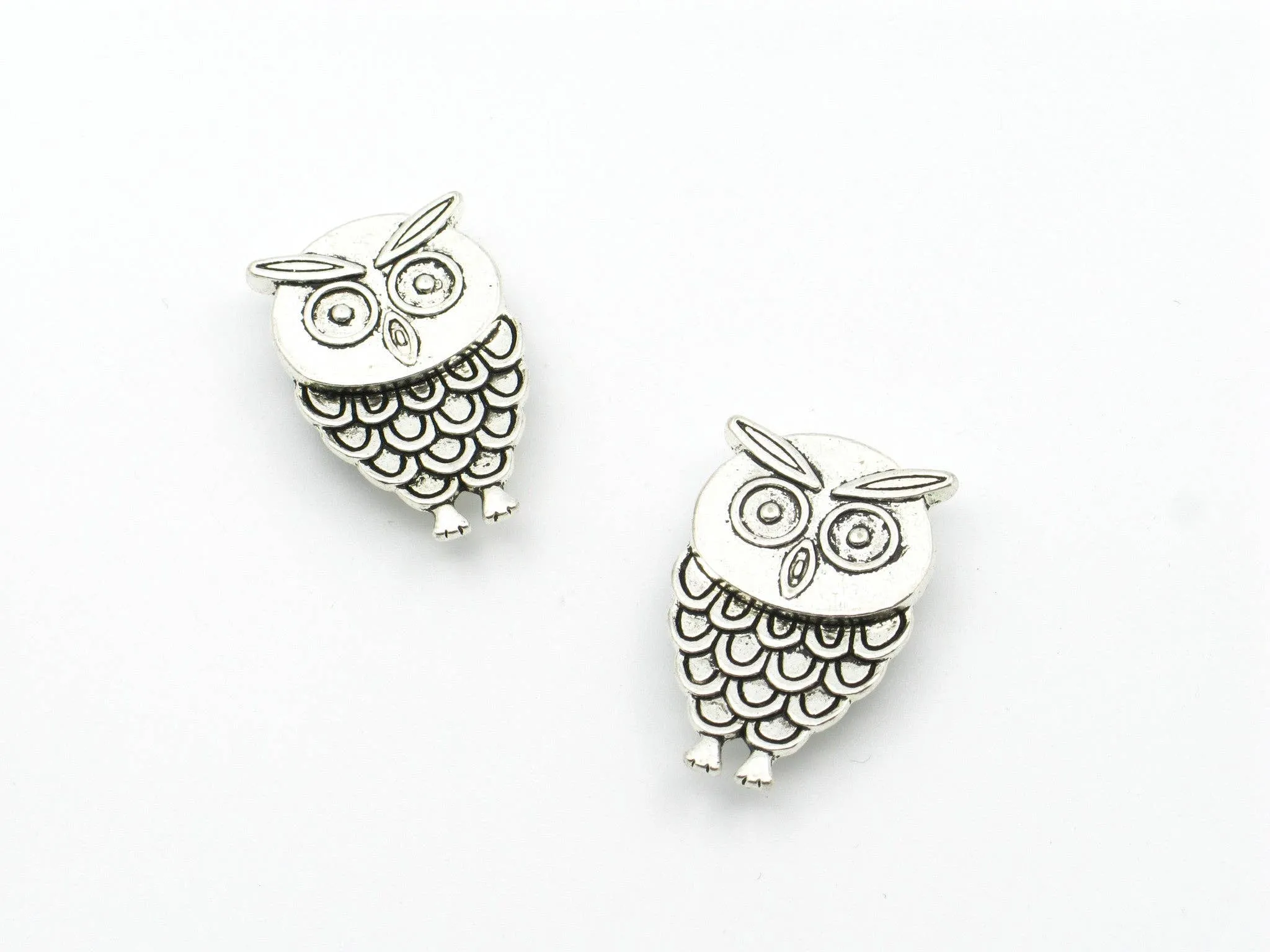 10pcs For 10mm flat leather Antique Silver OWL Slider jewelry supplies jewelry finding D-1-10-109