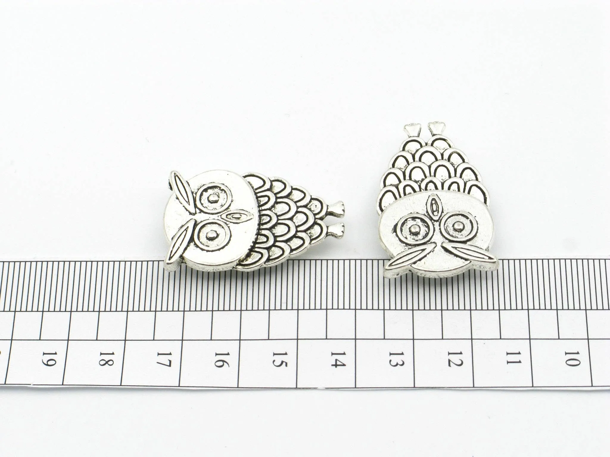 10pcs For 10mm flat leather Antique Silver OWL Slider jewelry supplies jewelry finding D-1-10-109