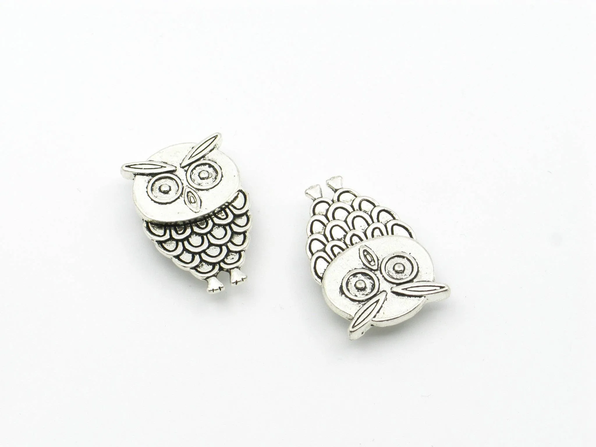 10pcs For 10mm flat leather Antique Silver OWL Slider jewelry supplies jewelry finding D-1-10-109