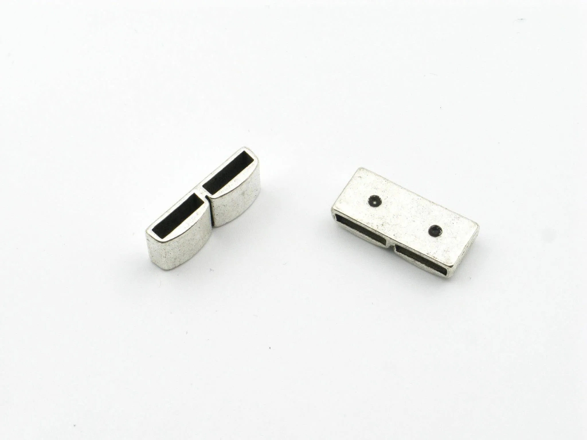 10pcs For 10mm flat leather Antique Silver straight Slider jewelry supplies jewelry finding D-1-10-110