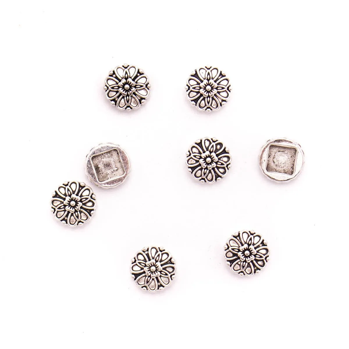 10Pcs For 10mm flat leather,Antique Silver bracelet accessories jewelry supplies jewelry finding D-1-10-244