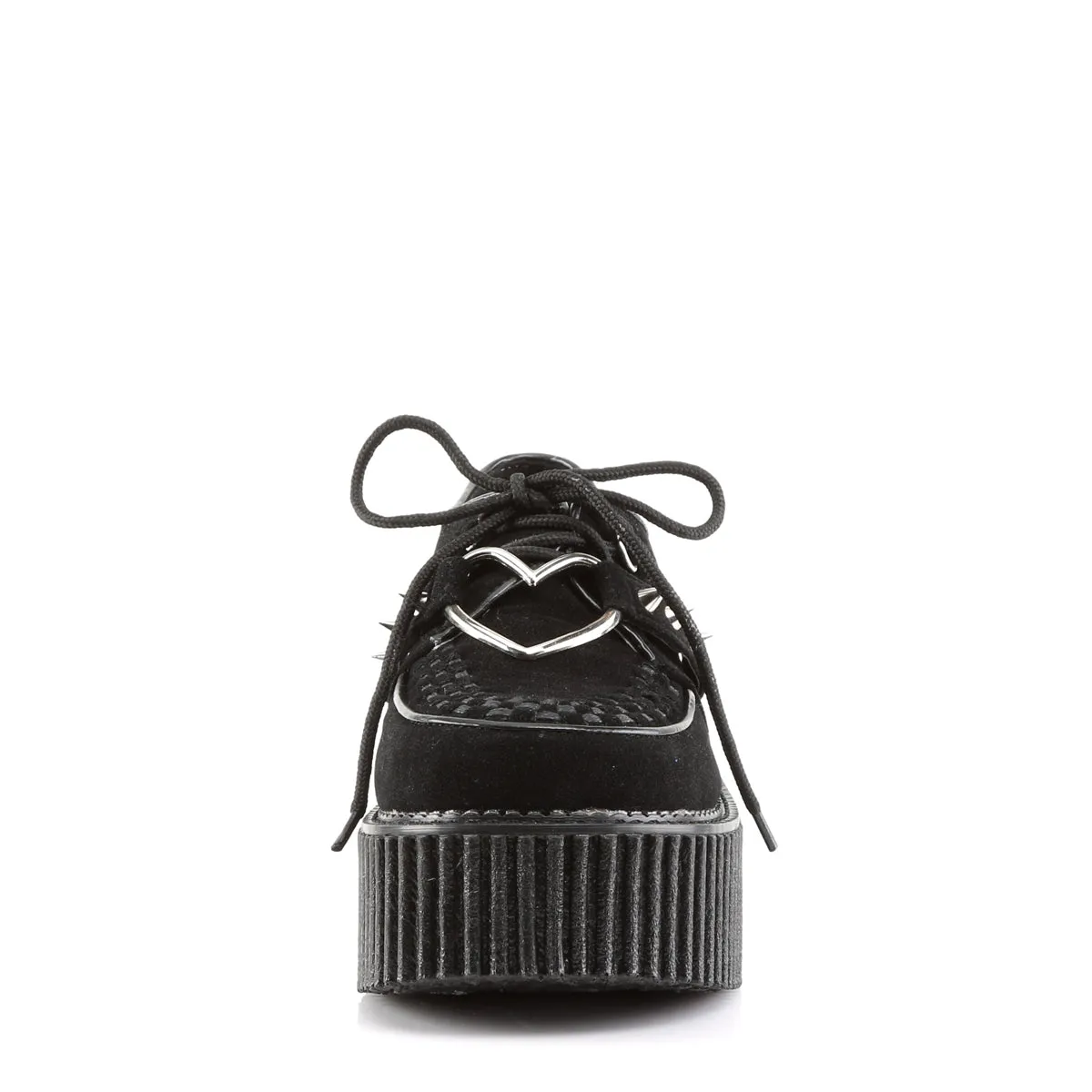 3 Inch Platform CREEPER-206 Black Suede