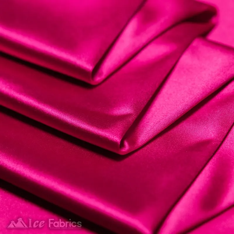 4 Way Stretch Casino Silky Satin Wholesale Fabric By The Roll (20 Yards)