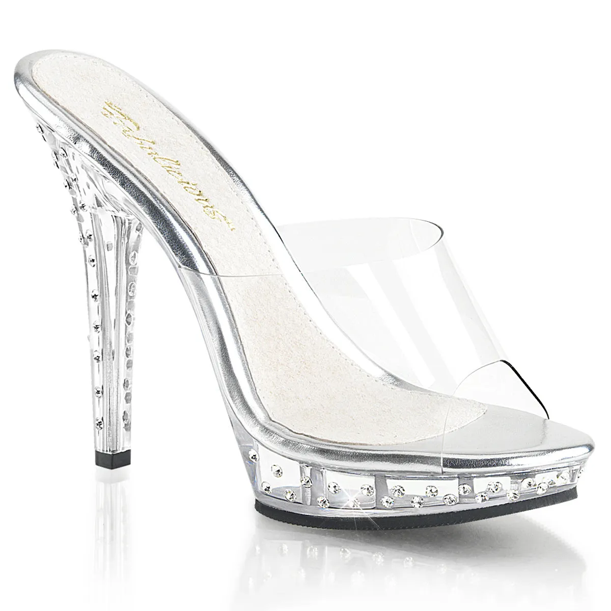 5 Inch Heel LIP-101SDT Clear