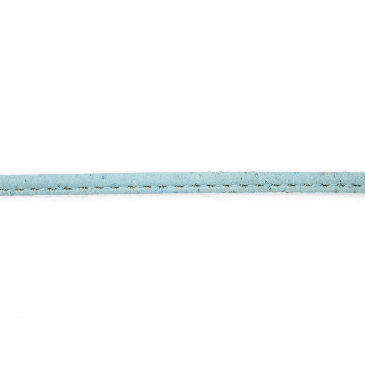 5mm flat sky blue Natural cork cord COR-167(10 meters)