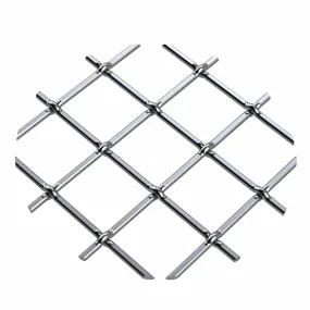 .75" Multi-Crimp Single Diamond Decorative Grille - Satin Nickel, 36" W x 48" L Sheet