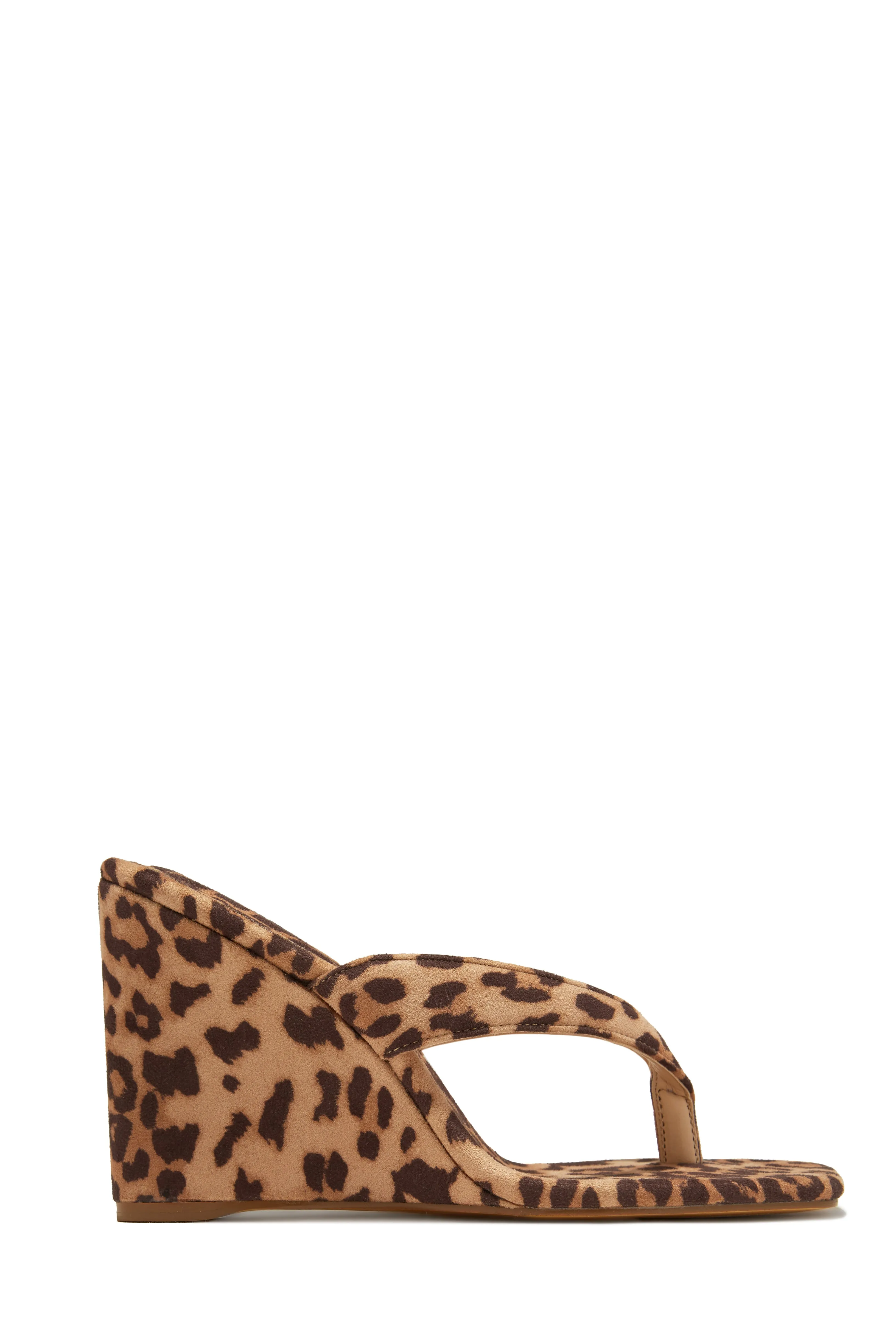 Alena Wedge Heel Mules - Leopard