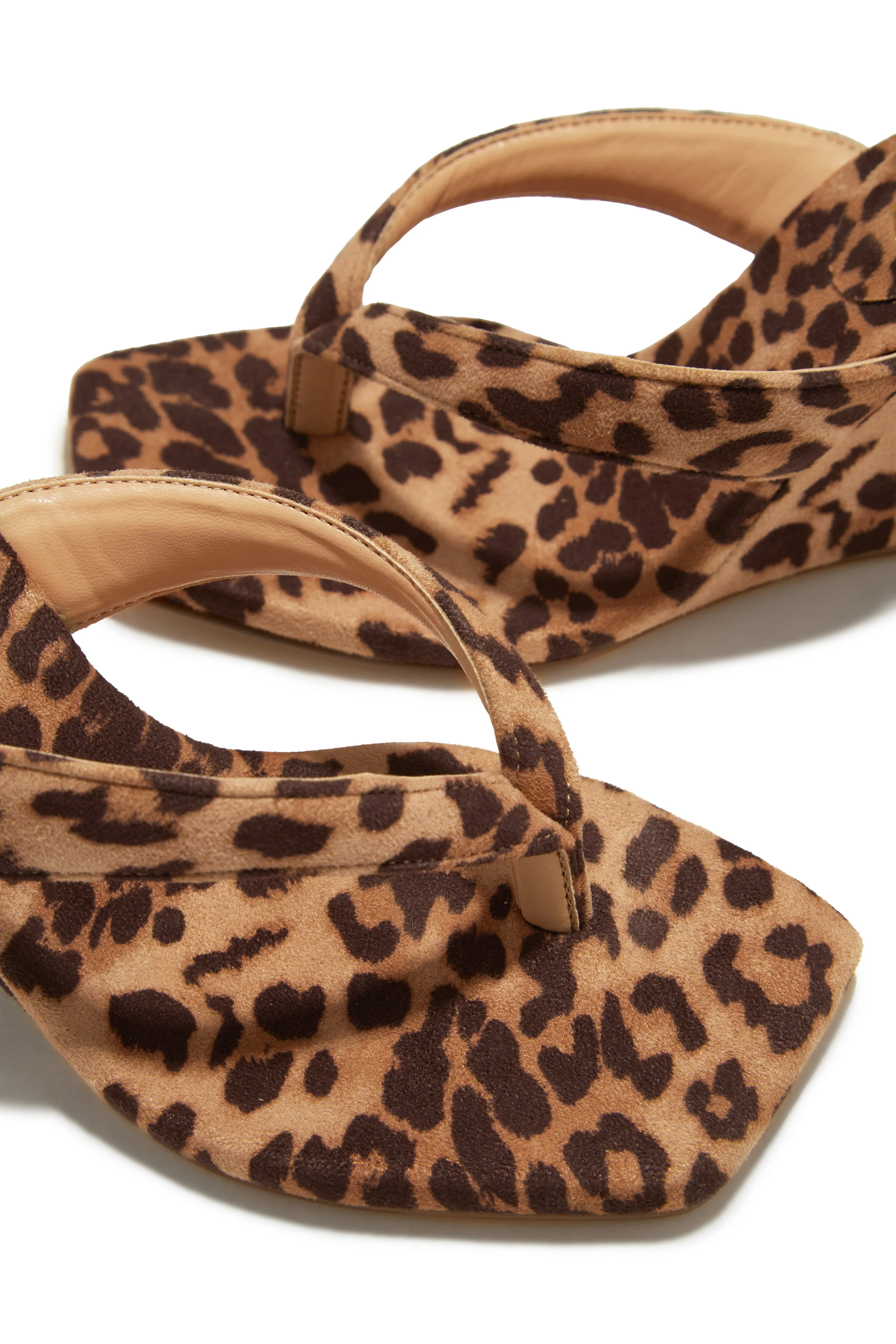 Alena Wedge Heel Mules - Leopard