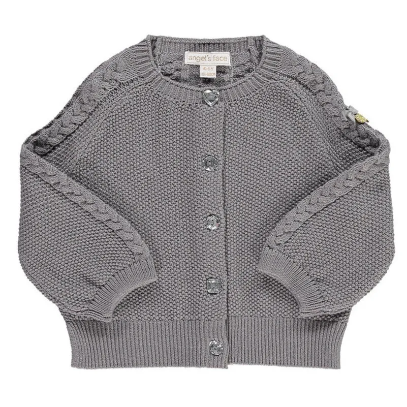 Angel's Face - Imogen Glitter Cardigan Ash Grey