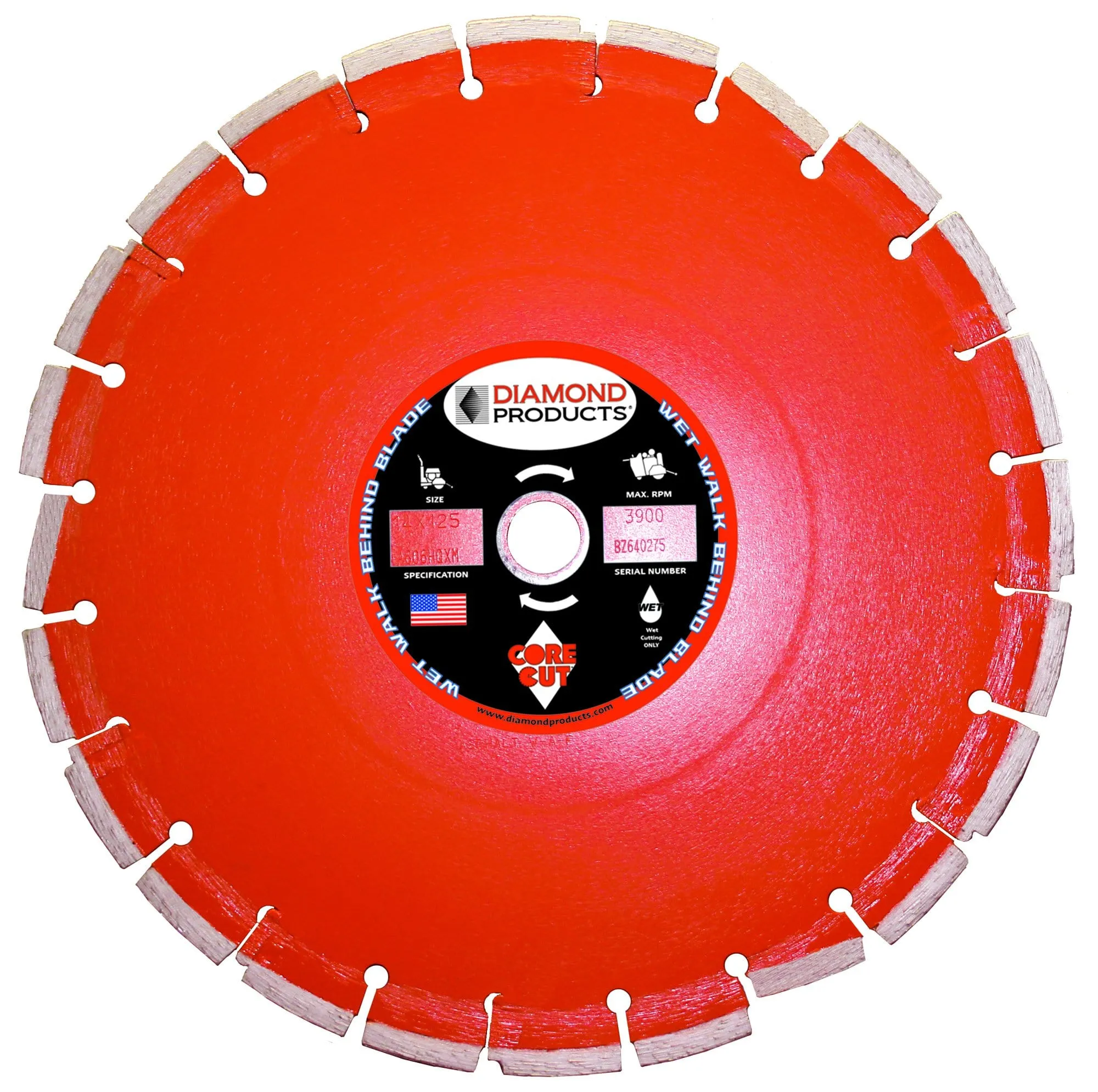 Asphalt / Overlay Heavy Duty Orange Wet Diamond Blade