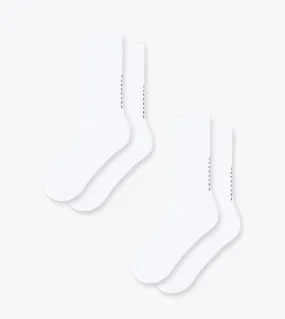 Back Logo Sock White (2 Pack)