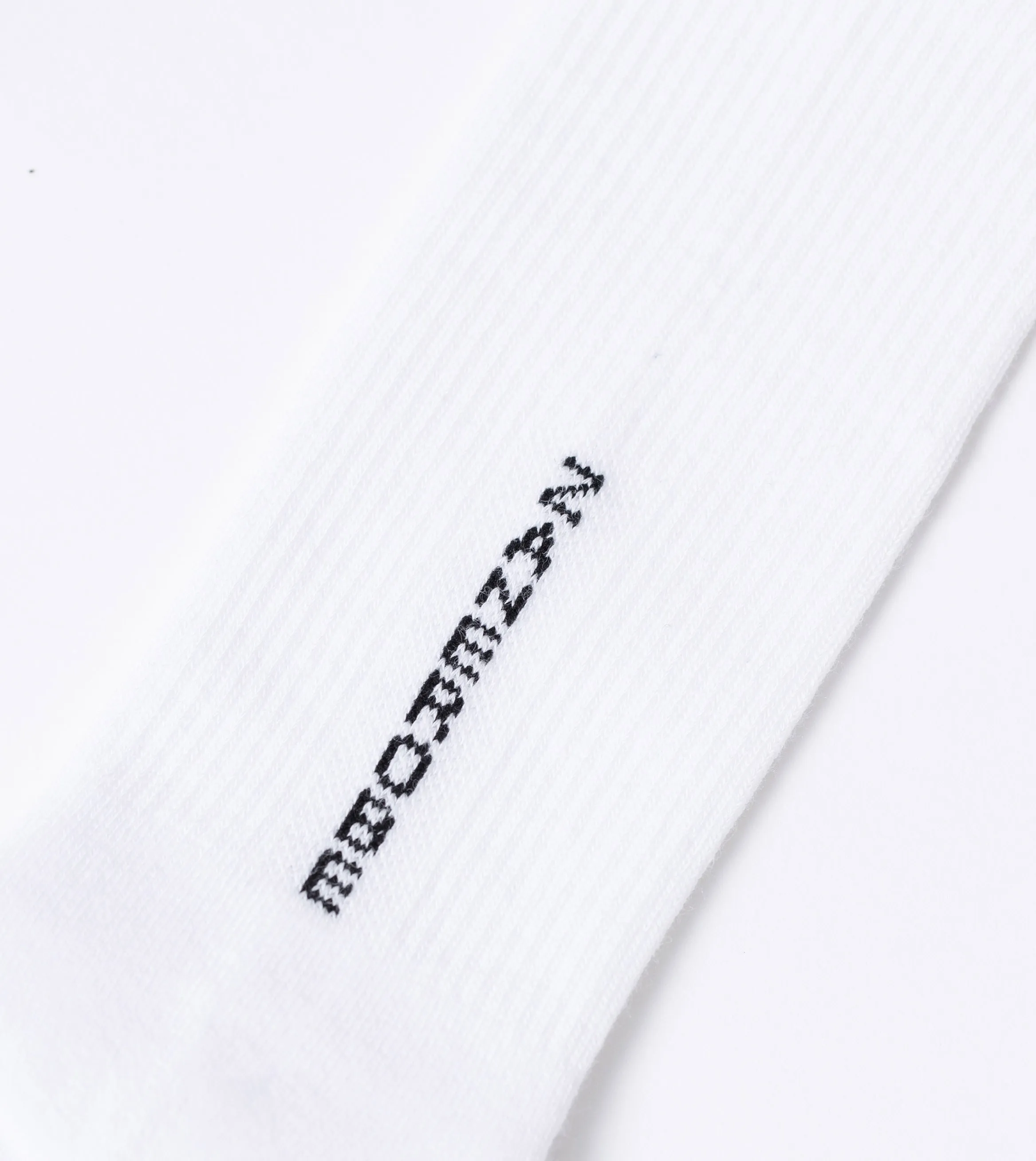 Back Logo Sock White (2 Pack)