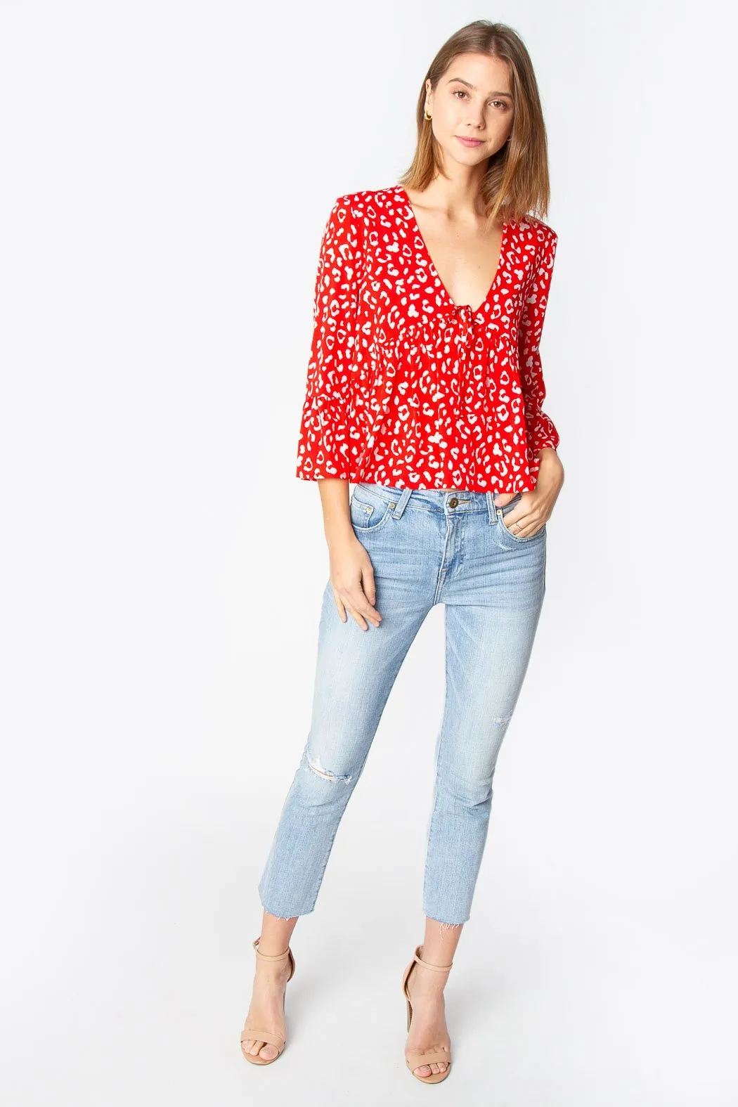 Bahia Long Sleeve Ruffle Blouse