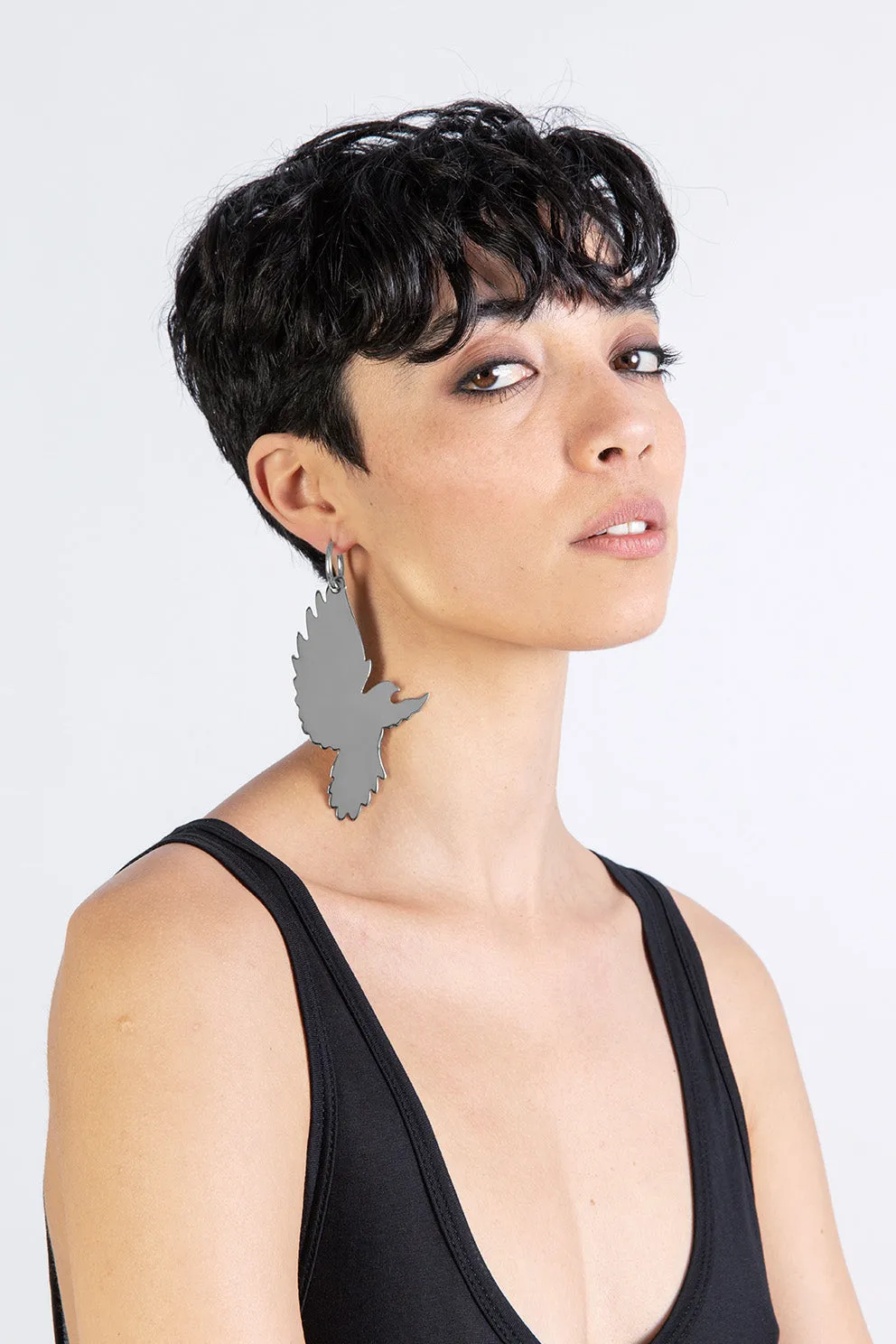 BIRD - Silver Earring