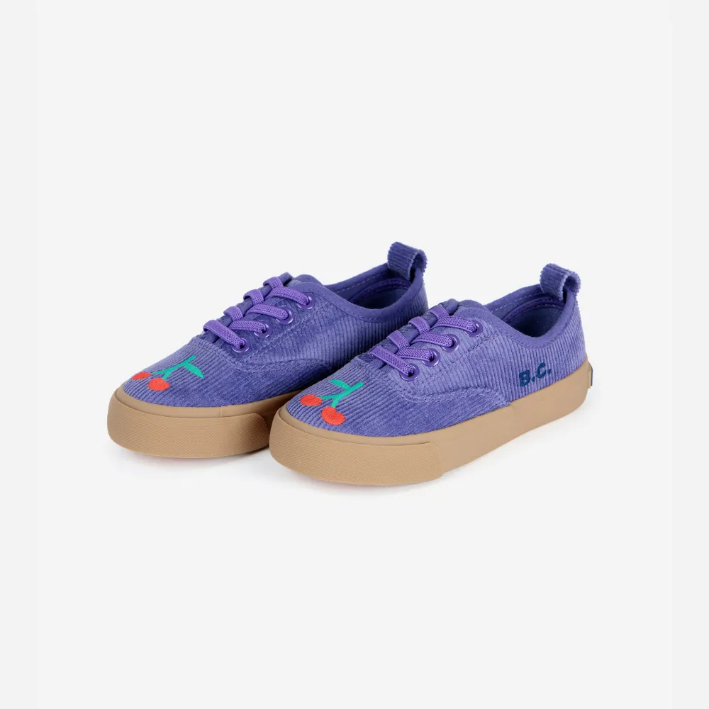 Bobo Choses Bobo Cherry corduroy sneakers, Purple