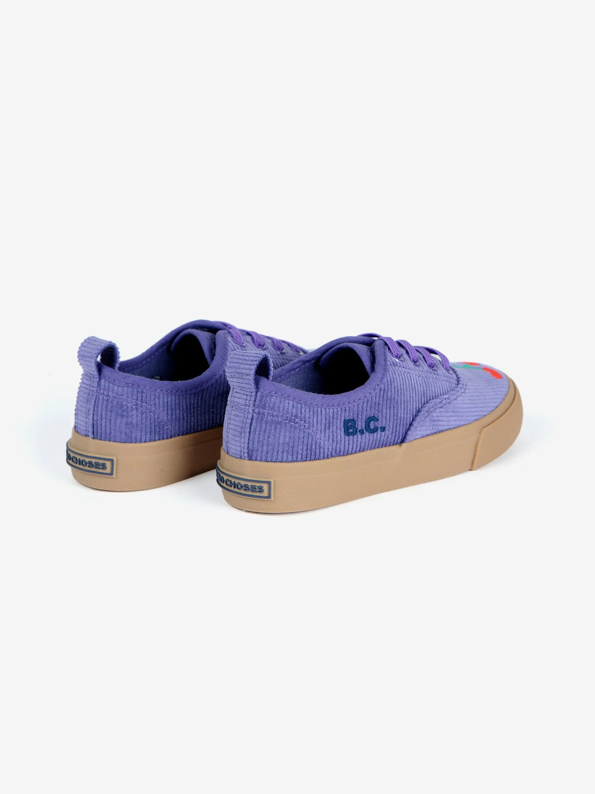 Bobo Choses Bobo Cherry corduroy sneakers, Purple