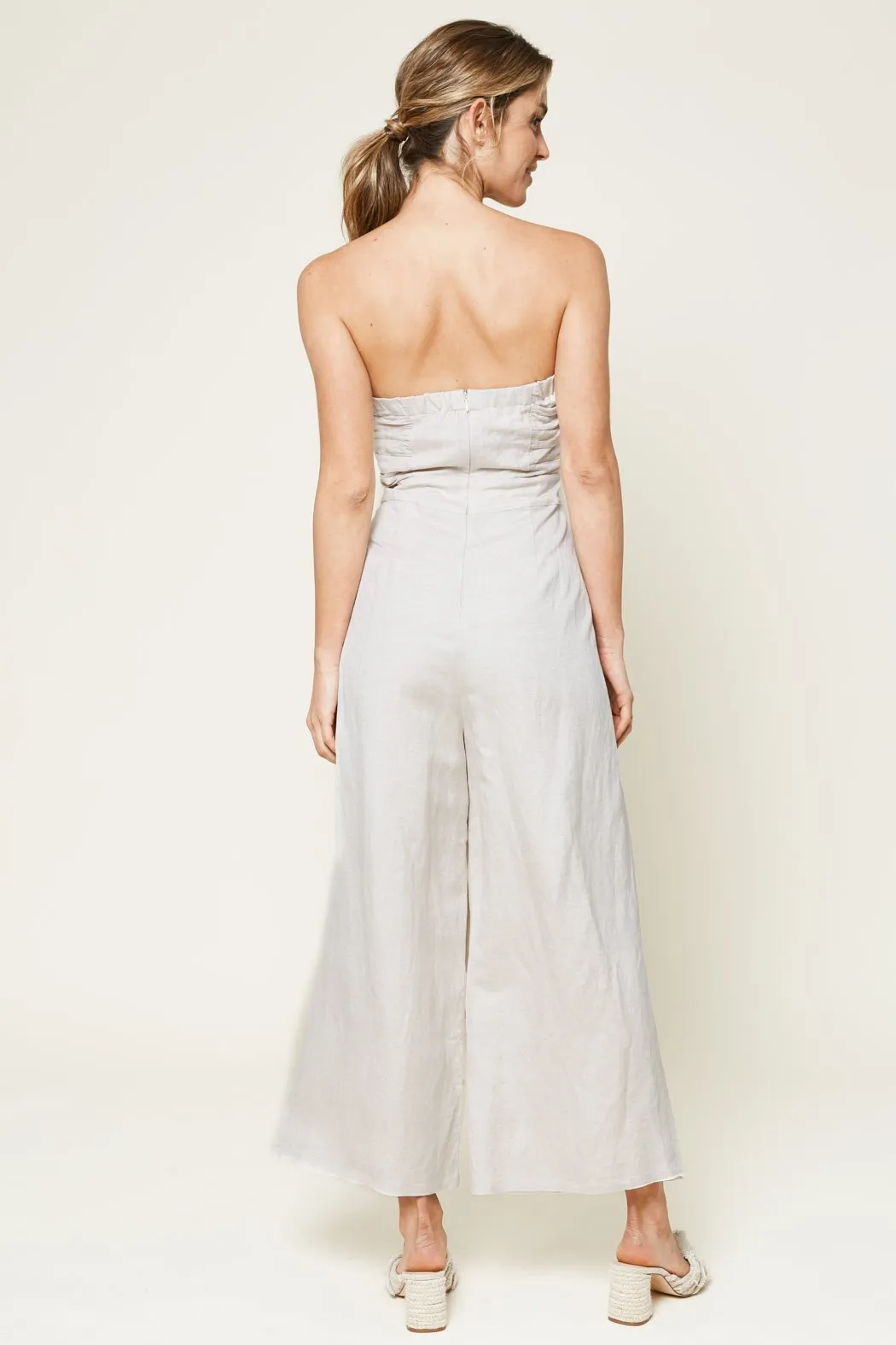 Brier Drive Strapless Wide Leg Jumpsuit