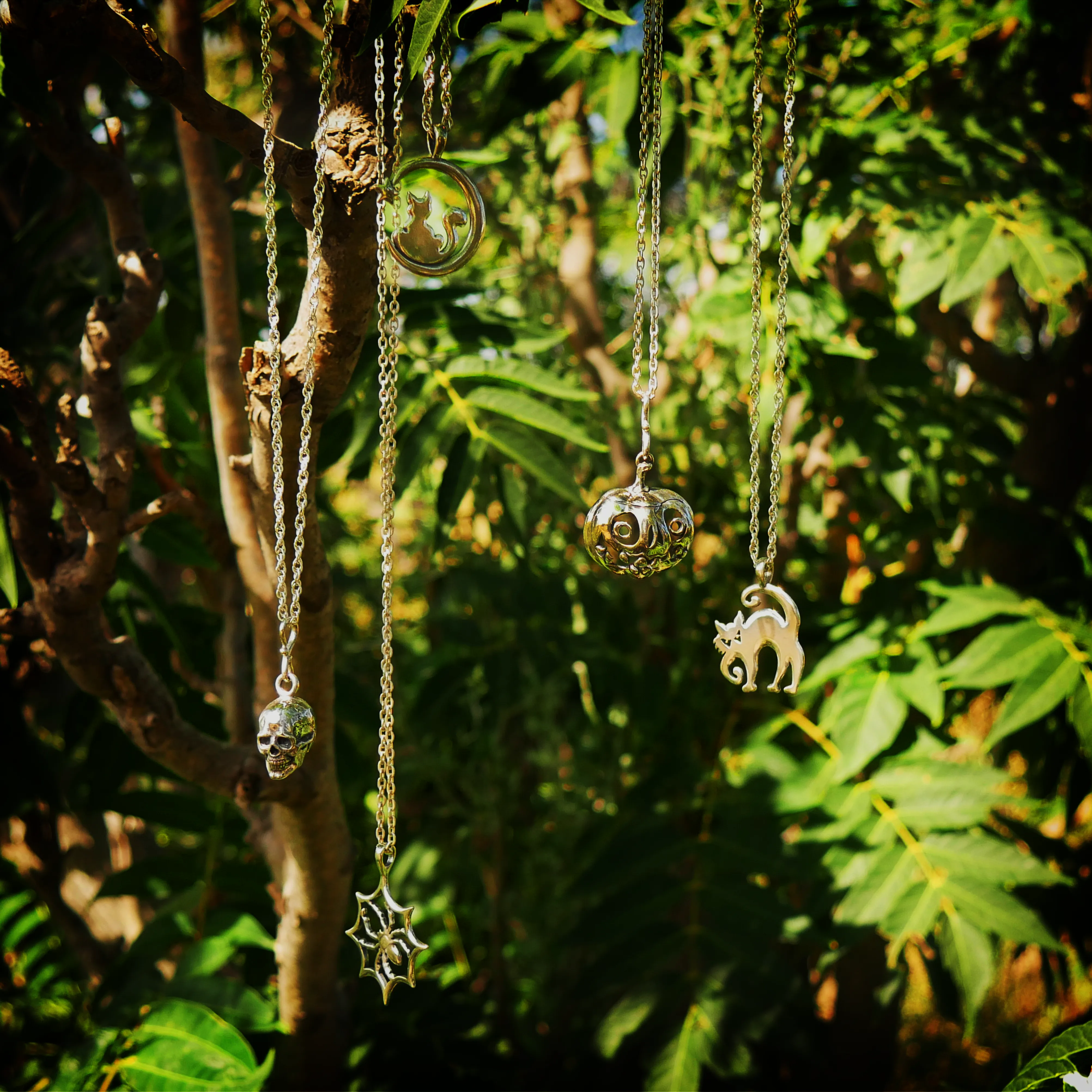 Cat and Moon Necklace