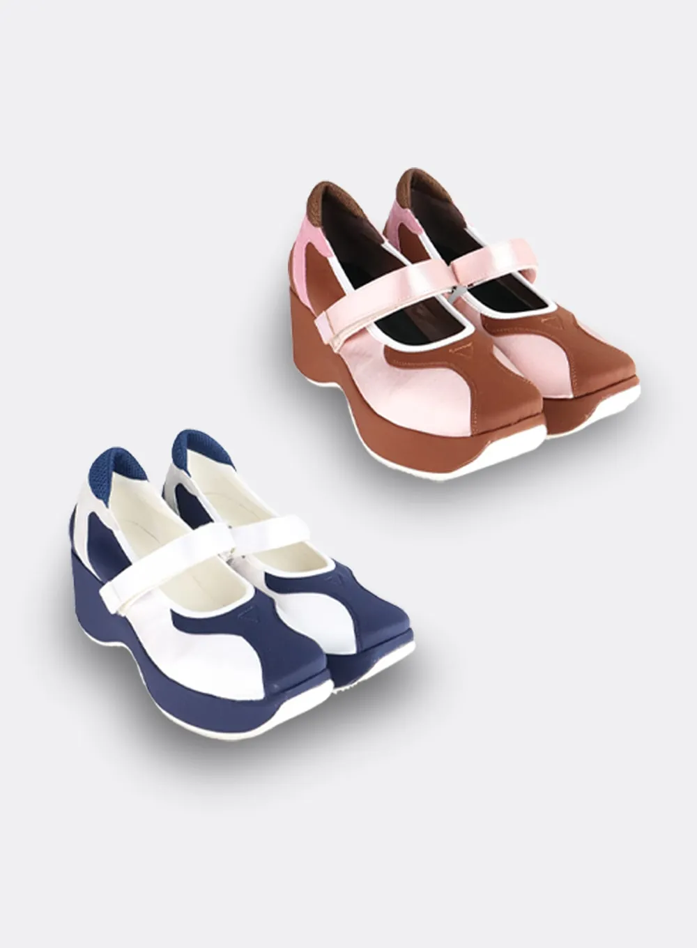 Chunky Slip-On Touch Strap Mary Jane Shoes OM411