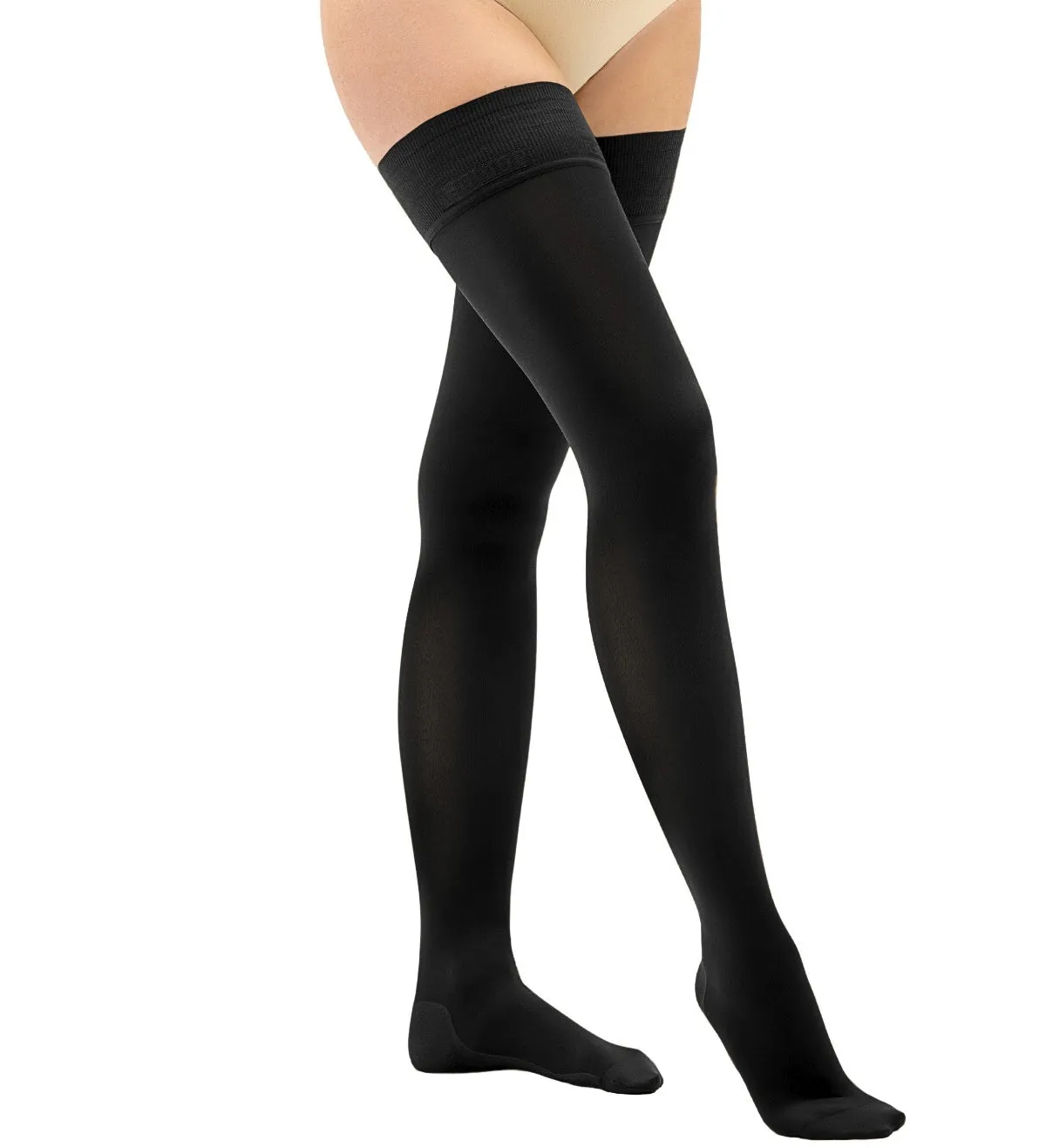 Classic Compression Closed Toe Thigh-High Stockings