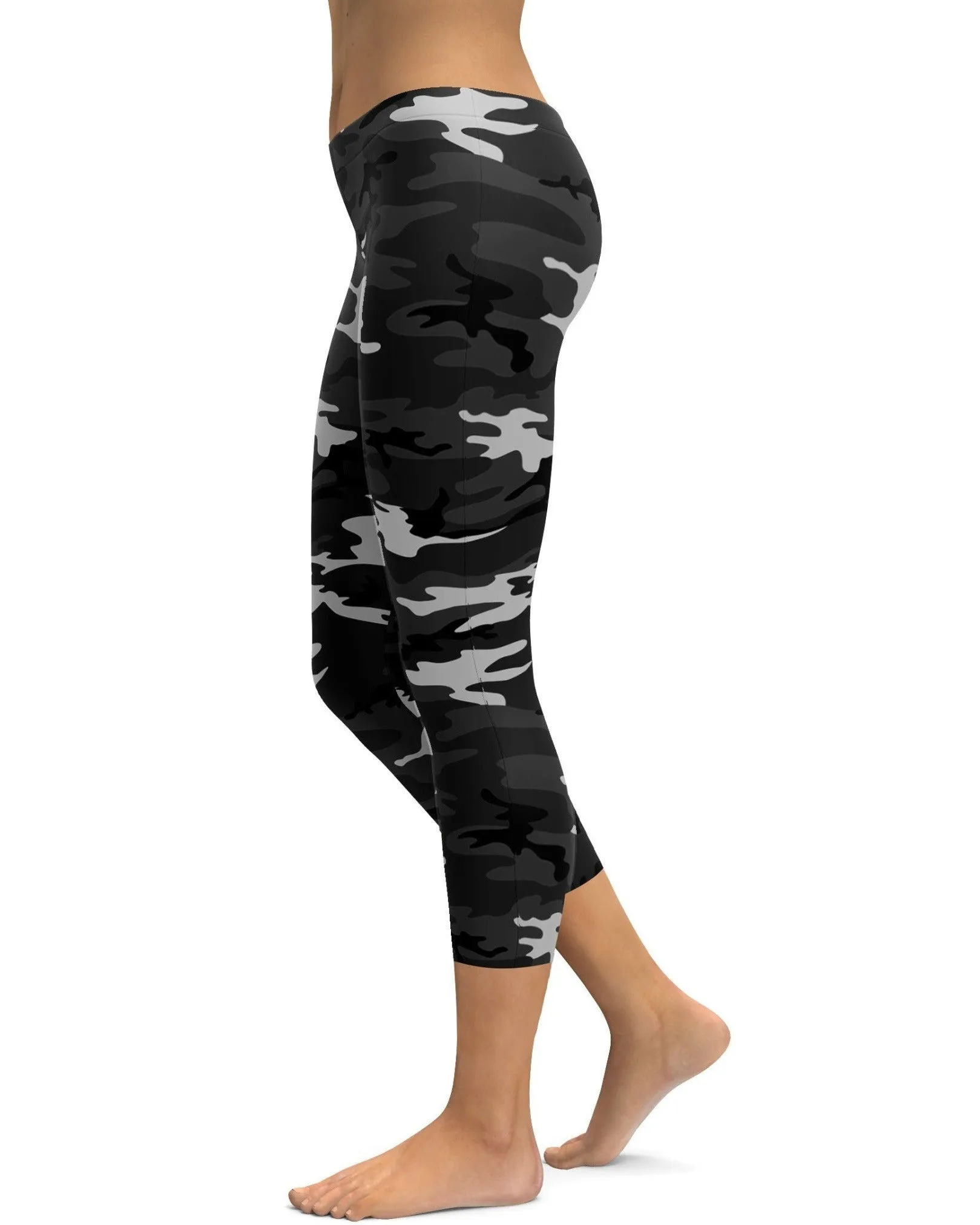 Dark Grey Camo Capris