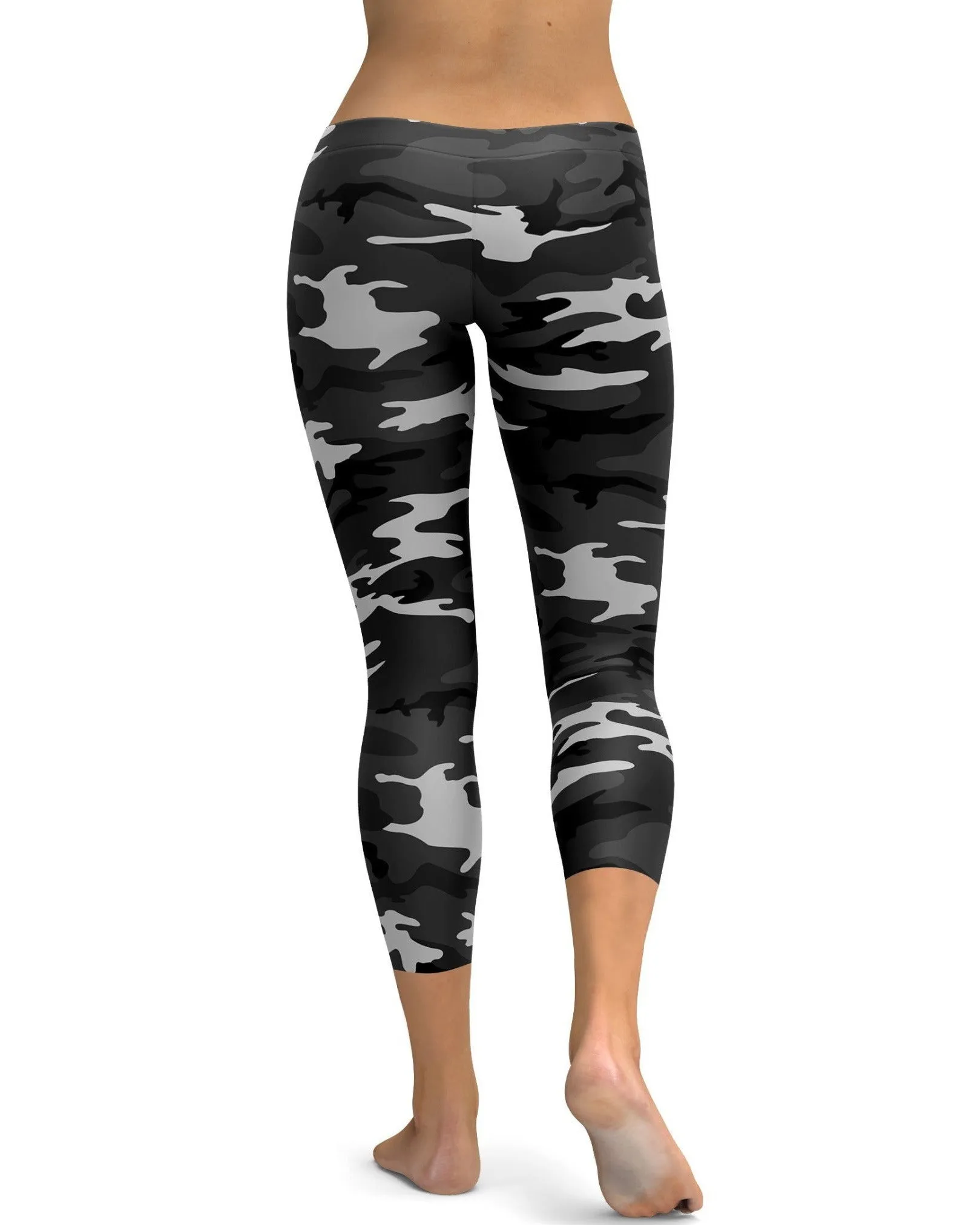 Dark Grey Camo Capris