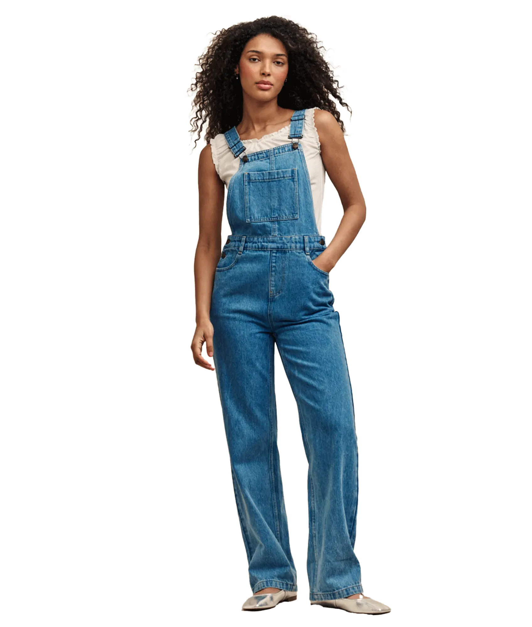 Denim Dungarees - Blue