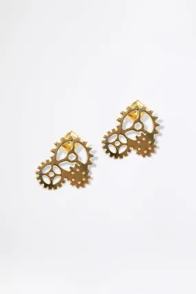 GEARWHEEL - Gold Earring