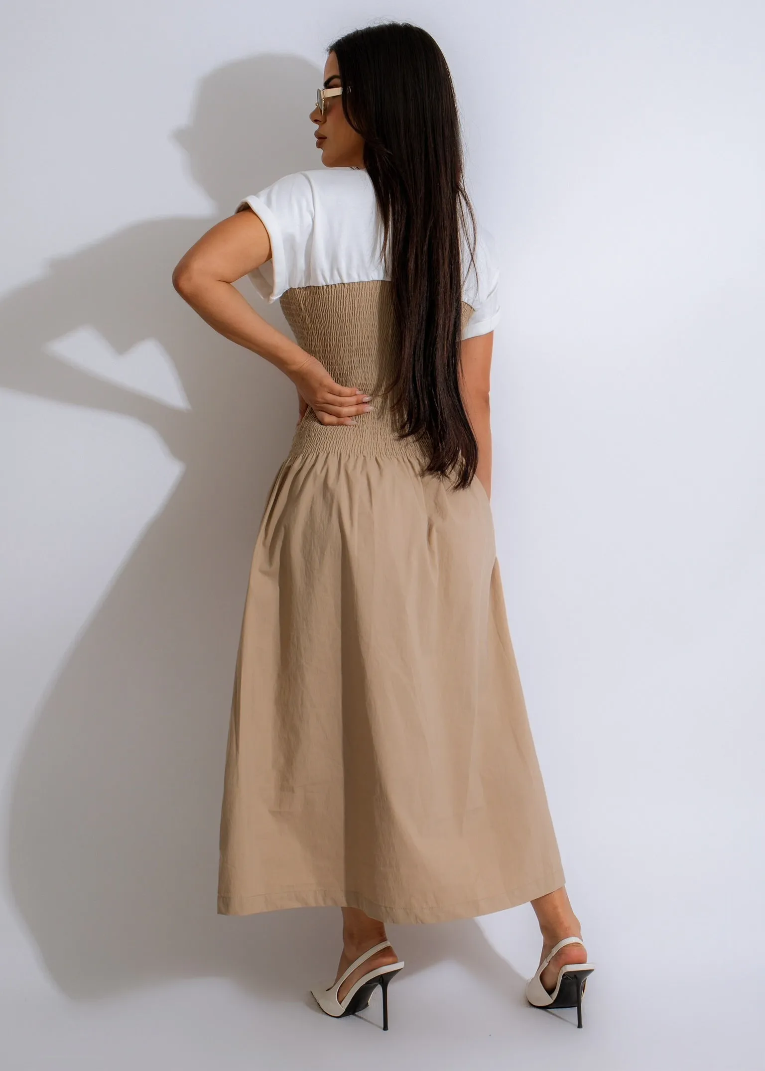 Happiest Midi Dress Nude