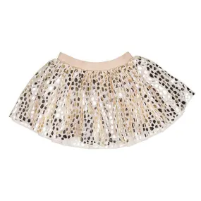 Huxbaby HB1053 Gold Leopard tulle skirt