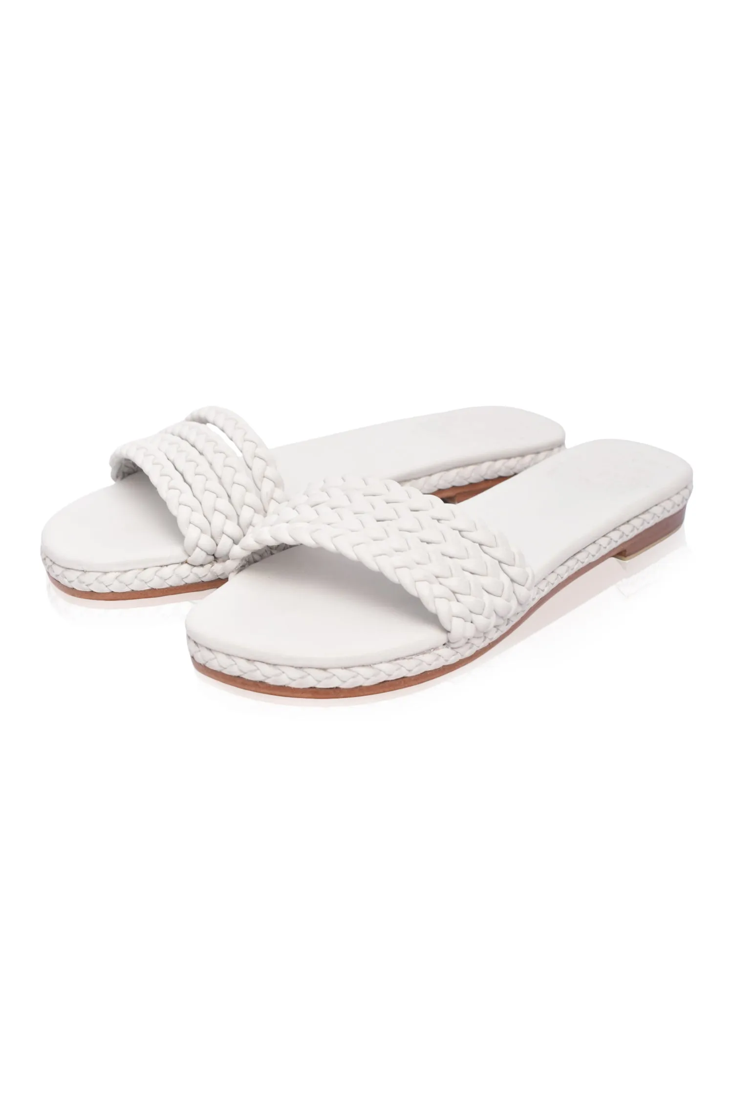 Iris Braided Leather Slides (Sz. 9 & 9.5)