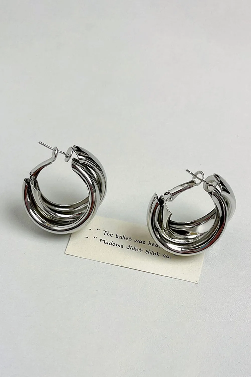 Layered Hoop Studded Earrings