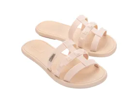 Melissa Sun Atlantis AD Flat Beige Slide For Ladies