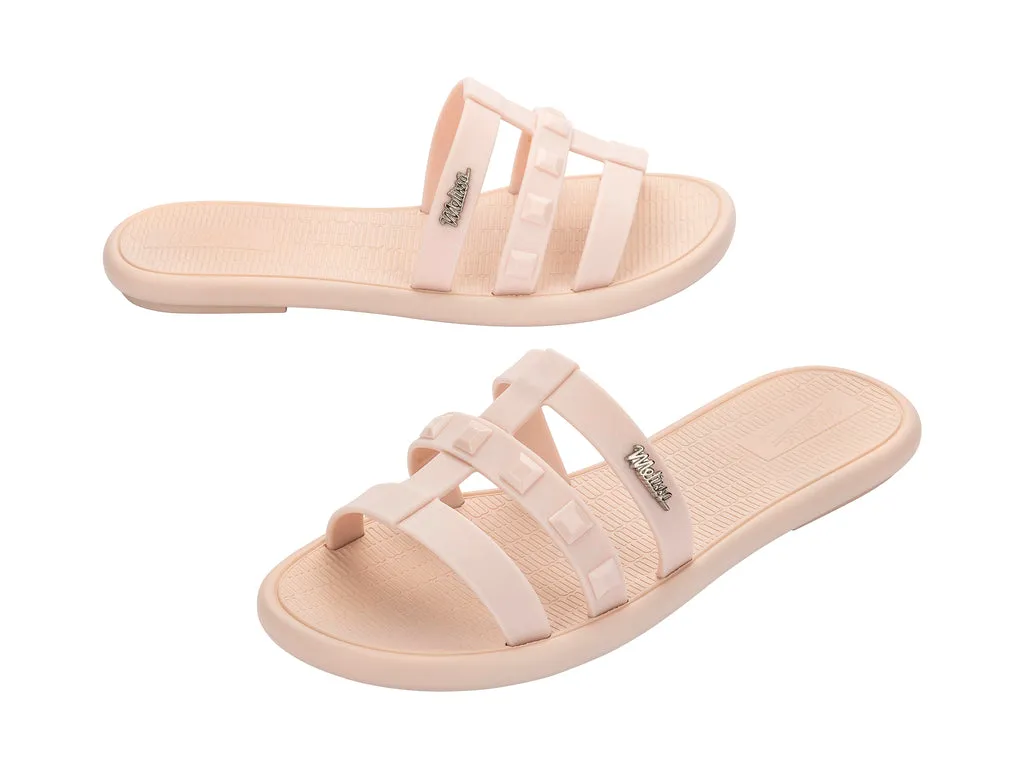 Melissa Sun Atlantis AD Flat Beige Slide For Ladies