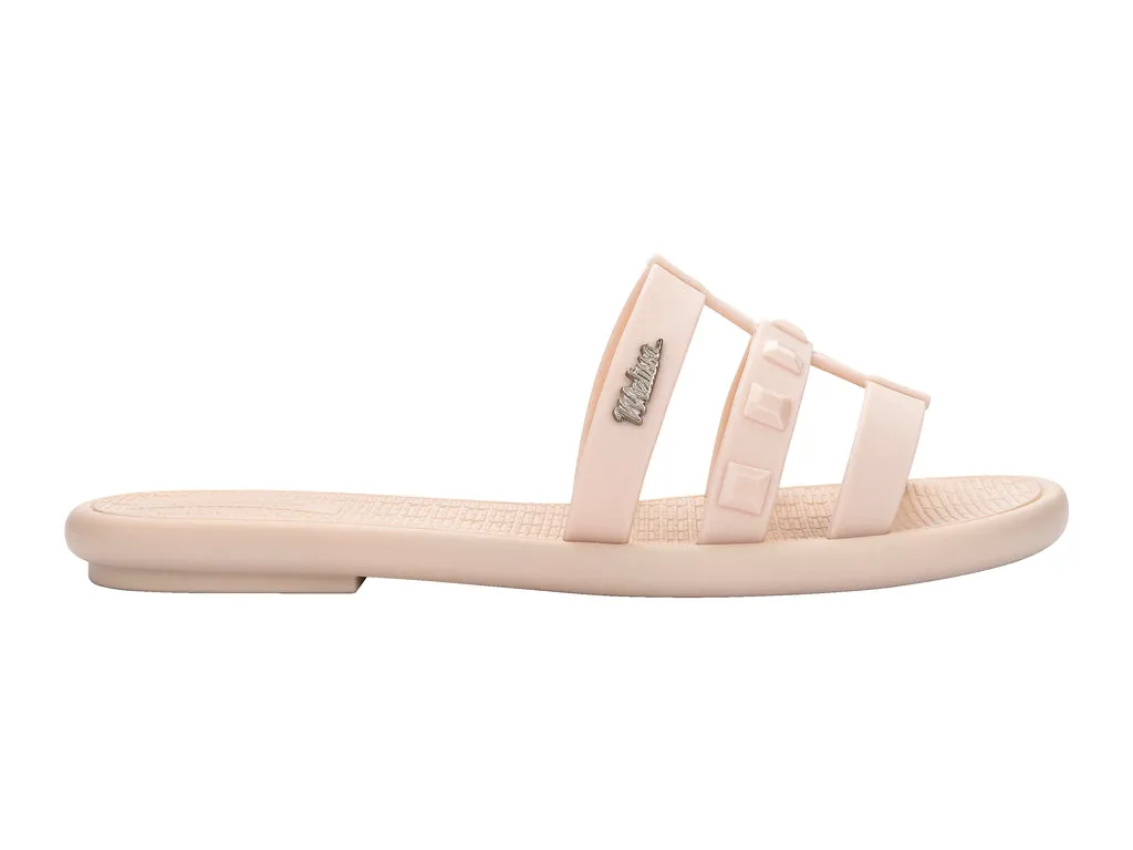 Melissa Sun Atlantis AD Flat Beige Slide For Ladies