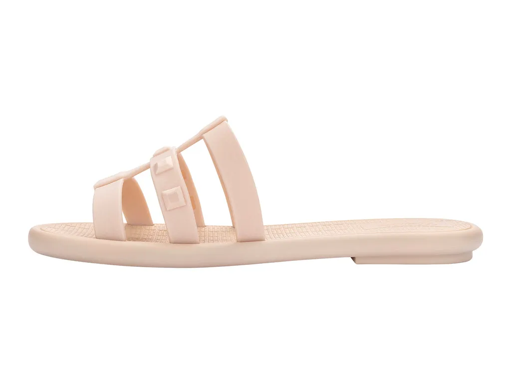 Melissa Sun Atlantis AD Flat Beige Slide For Ladies