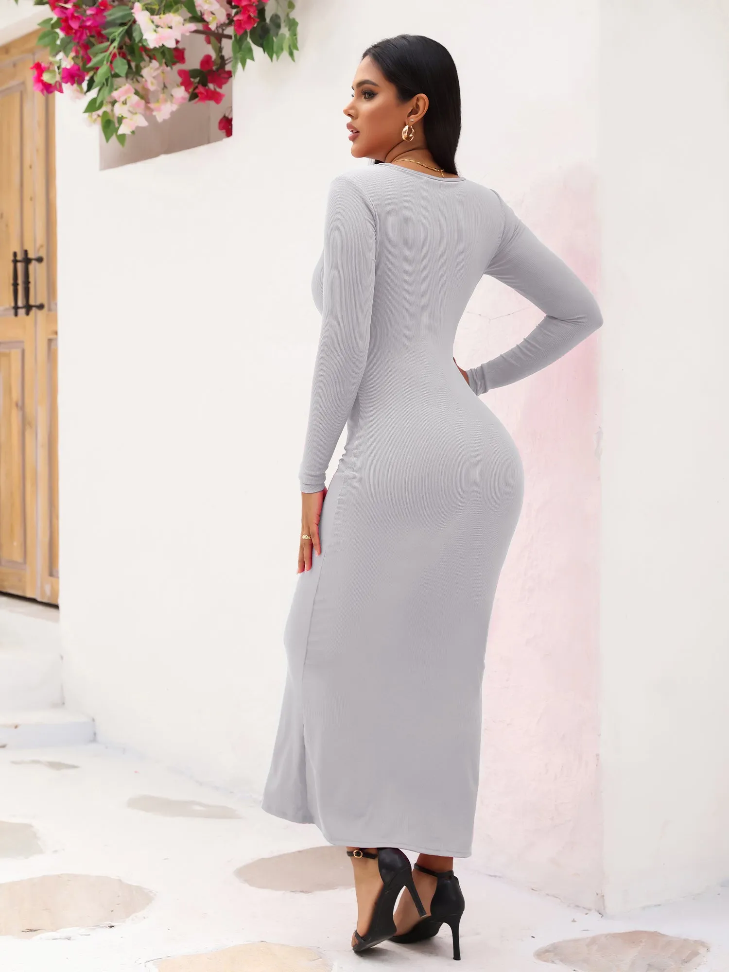 Midsize Goddess Maxi Dress With Built-in Shapewear