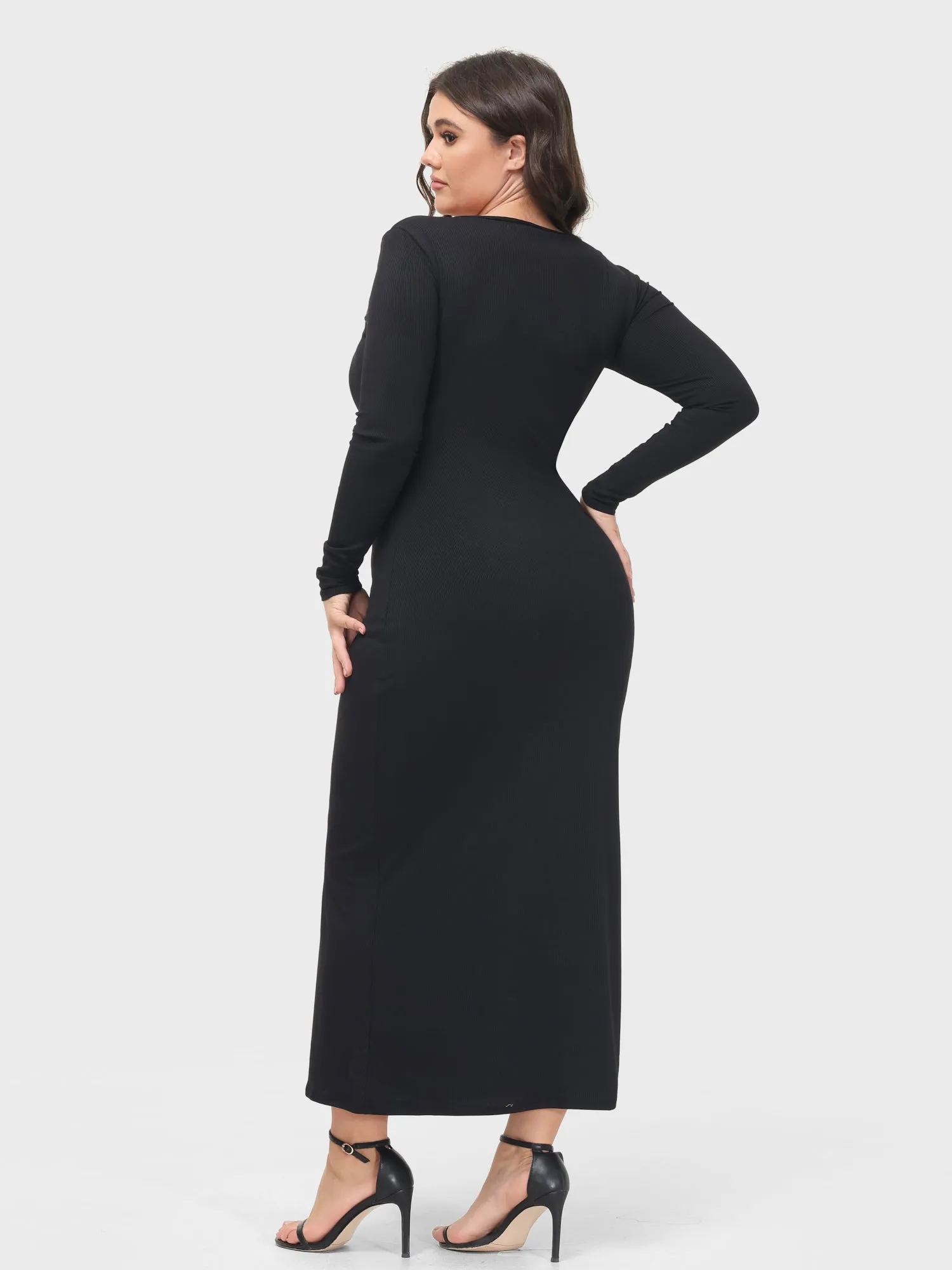 Midsize Goddess Maxi Dress With Built-in Shapewear