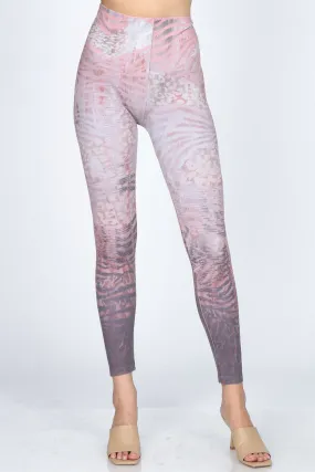 Monochromatic Animal Print Leggings