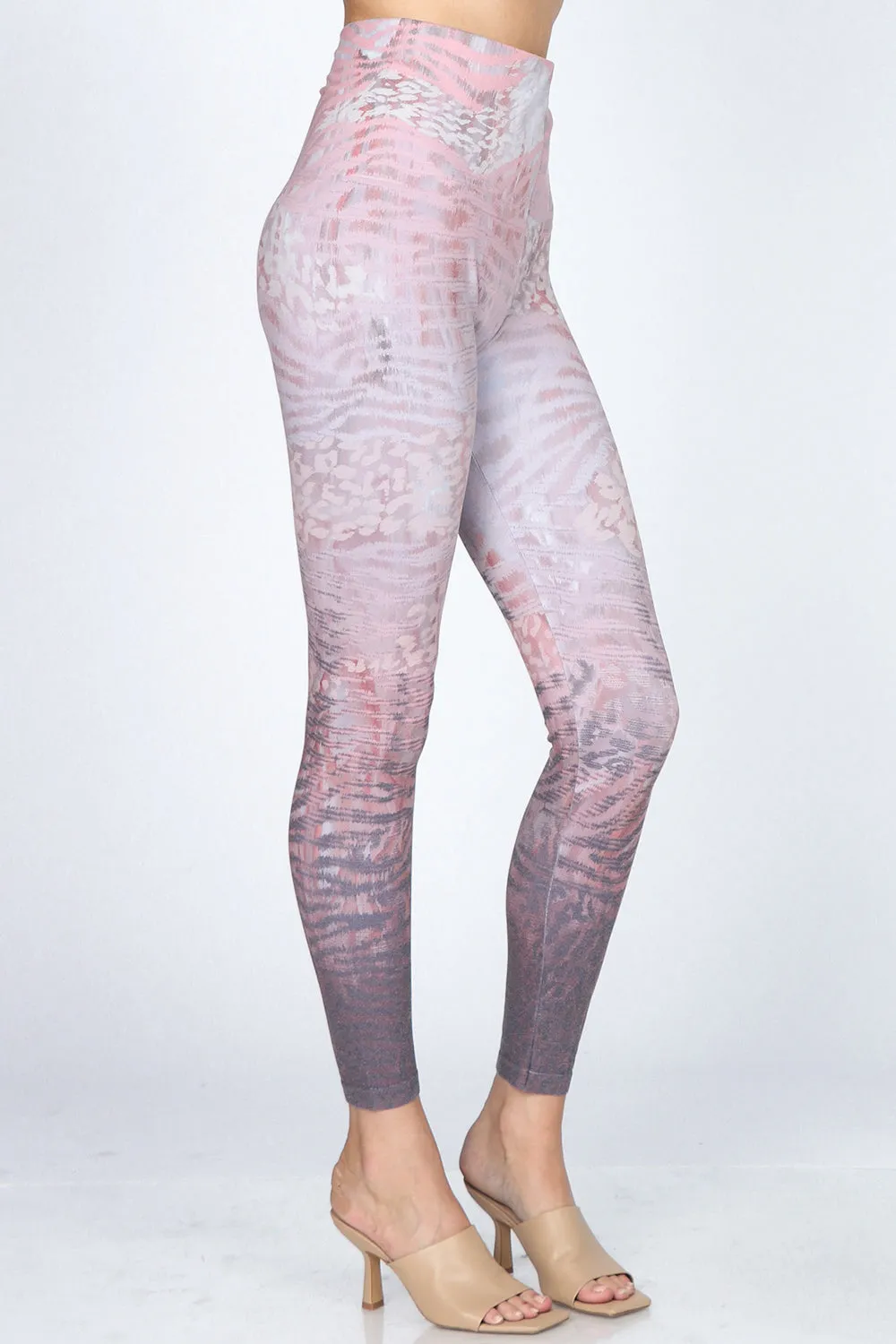 Monochromatic Animal Print Leggings