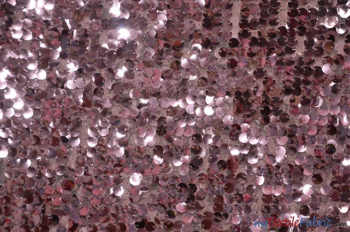 New York Dazzle Sequins Fabric | 6mm Sequins Fabric | 52" Wide | Multiple Colors |