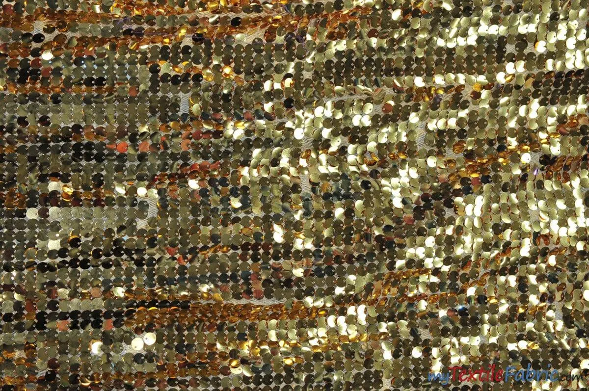 New York Dazzle Sequins Fabric | 6mm Sequins Fabric | 52" Wide | Multiple Colors |