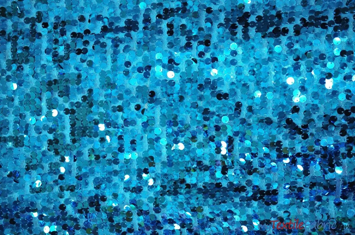 New York Dazzle Sequins Fabric | 6mm Sequins Fabric | 52" Wide | Multiple Colors |