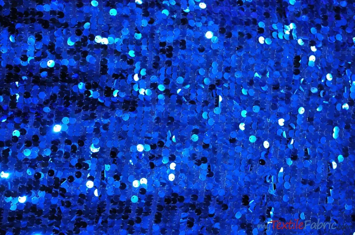 New York Dazzle Sequins Fabric | 6mm Sequins Fabric | 52" Wide | Multiple Colors |