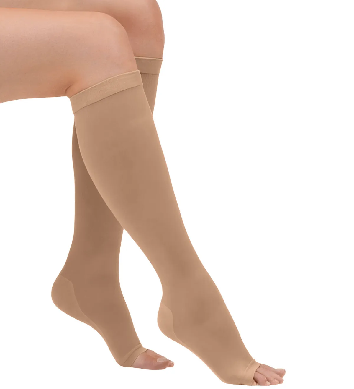 OPEN BOX: Classic Compression Open Toe Knee-High Socks