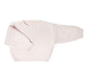 Organic Textured Pullover- Pink Salt