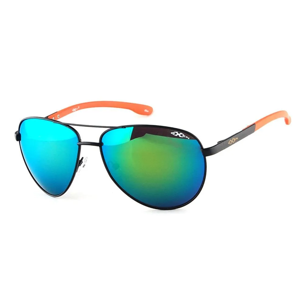 "Oxen Revolution 93005" Sports Aviator Sunglasses with Flash Mirror Coating