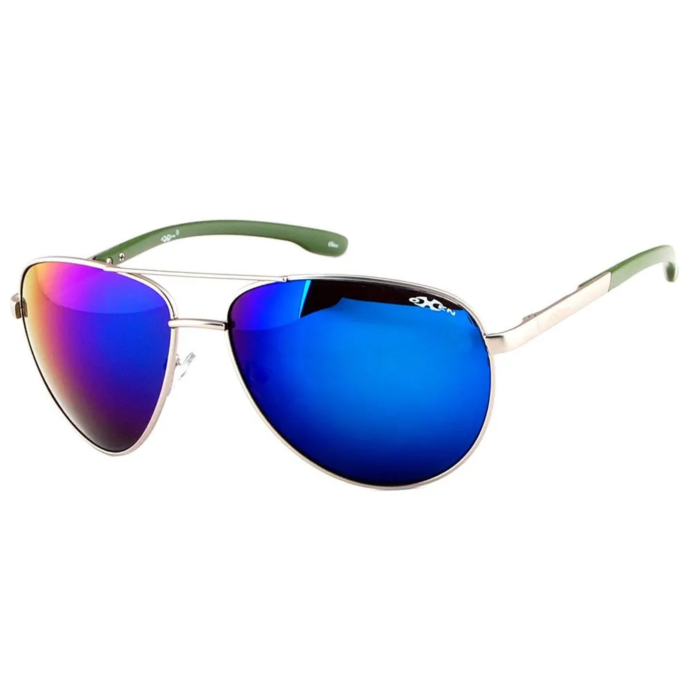 "Oxen Revolution 93005" Sports Aviator Sunglasses with Flash Mirror Coating